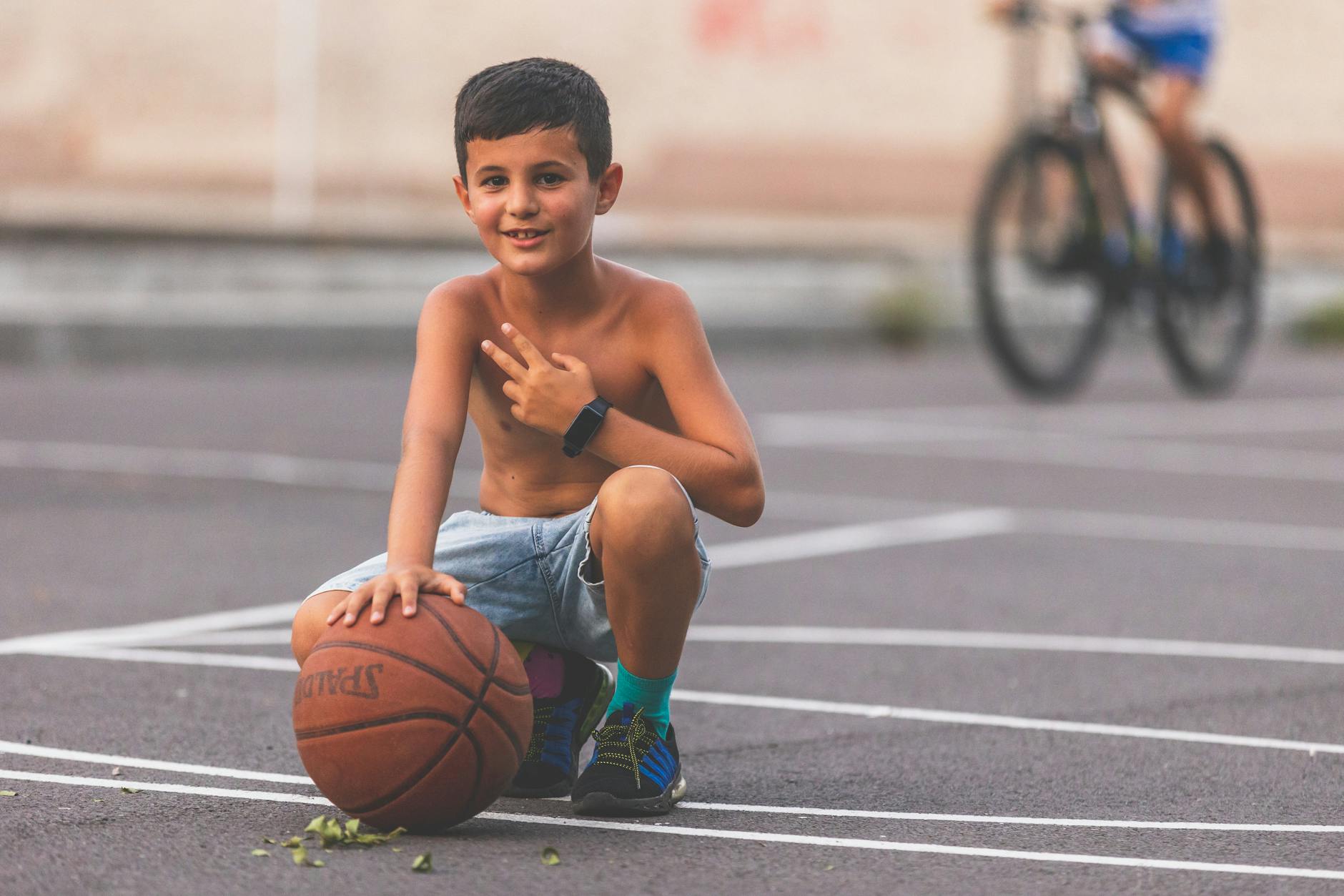 child playing sports