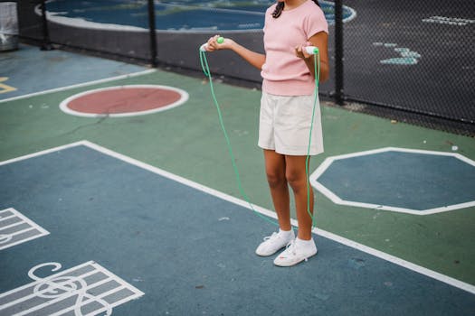 縄跳びする子ども