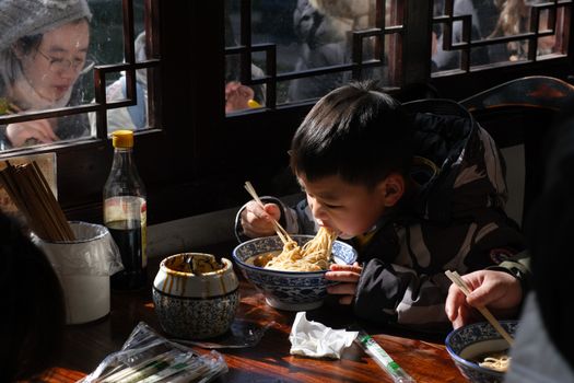 親子で朝ごはん